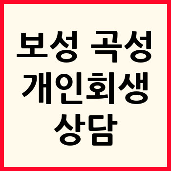 보성 개인회생
