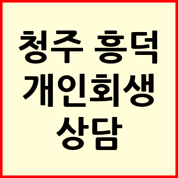 청주 흥덕구 개인회생